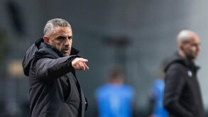 Rui Borges reage no banco de suplentes do Sporting