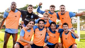 Boa disposição no treino do FC Porto