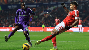 Nicolás Otamendi durante o Benfica-Sp. Braga