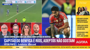 Vítor Pinto e o estatuto de capitão de Ríos: «Braçadeira do Benfica não pode ser tratada de uma forma tão ligeira»