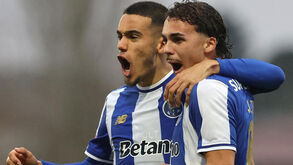 Jogadores do FC Porto a festejar 