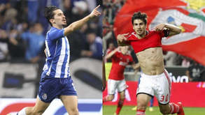 Vitinha, em ação pelo FC Porto, e André Gomes, pelo Benfica