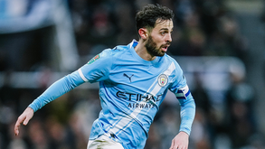 Bernardo Silva com a braçadeira de capitão do Manchester City