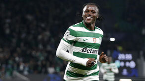 Geovany Quenda esteve atento ao Sporting-Casa Pia