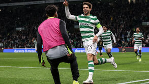 Daniel Bragança a festejar o golo contra o Casa Pia