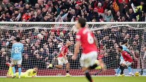 Golo do United diante do City