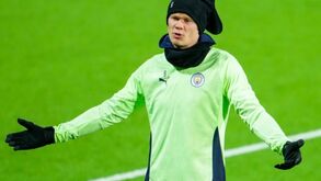 Haaland no treino do Man. City na Noruega