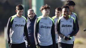 Rui Borges no treino do Sporting