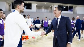 Pedro Proença assiste a treino da Seleção Nacional de Futsal
