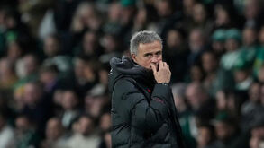 Luis Enrique avalia jogo com o Sporting.
