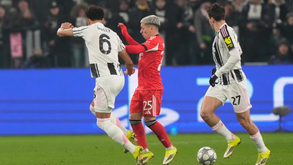 Prestianni durante o Juventus-Benfica