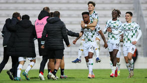Jogadores do Moreirense a celebrar 