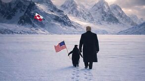 Trump e pinguim na Gronelândia, território sem pinguins, após partilha da Casa Branca