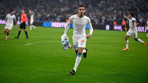 Greenwood a celebrar um golo pelo Marselha 