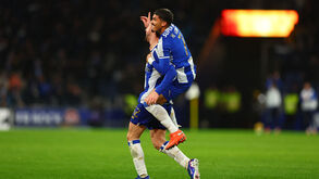 Jogadores do FC Porto festejam golo contra o Gil Vicente na Liga Betclic