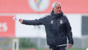 José Mourinho no treino do Benfica 