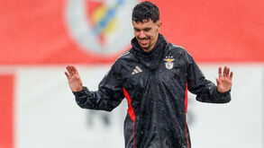 Tomás Araújo no treino do Benfica 