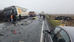 Local do acidente que vitimou sete adeptos do PAOK