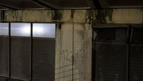 A pintura feita numa das paredes do Estádio da Luz