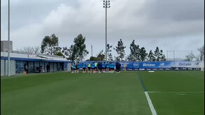 Baixa de peso no último treino do FC Porto antes do jogo com o Rangers