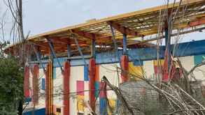 As imagens da destruição no Estádio dr. Magalhães Pessoa, em Leiria