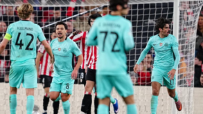 Trincão festeja golo no San Mamés