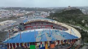 Imagens impressionantes de drone: assim ficou o Estádio Municipal de Leiria devido à depressão Kristin