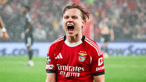 Andreas Schjelderup festeja golo ao Real Madrid