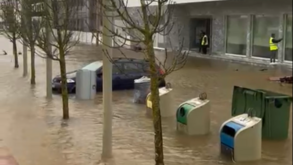 Alcácer do Sal completamente inundada devido à subida do rio Sado
