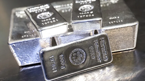 Preço da prata em forte queda