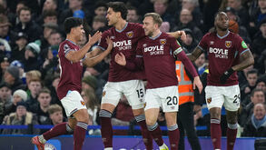 Jogadores do West Ham a celebrar 