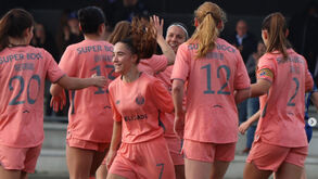 Jogadoras do FC Porto a celebrar