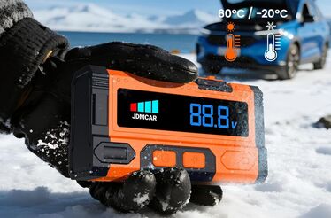 Arrancador JDMCAR 8000A garante potência para o carro no inverno