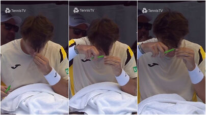 Insólito: tenista corta o próprio cabelo durante jogo em Auckland