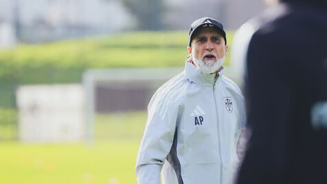 Álvaro Pacheco durante o treino
