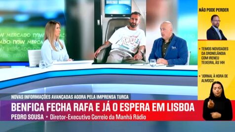 Pedro Sousa: «Rafa? Olho para a equipa do Benfica e não vejo melhor que ele»