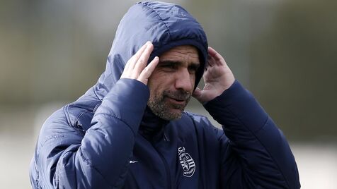 Rui Borges no treino do Sporting 