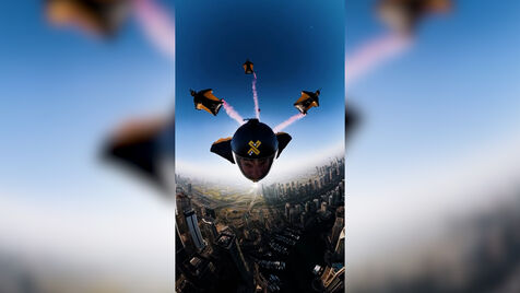 Atletas de wingsuit desafiam a gravidade no hotel mais alto do mundo no Dubai 