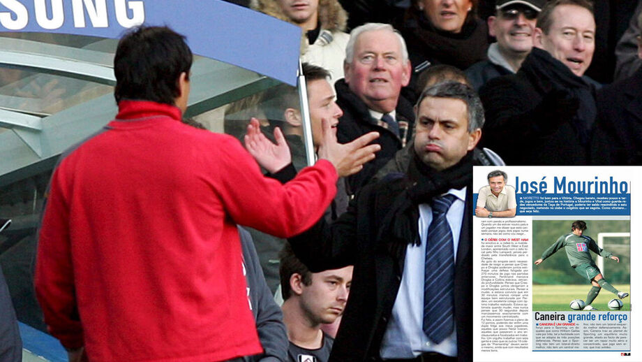 Mourinho a orientar o Chelsea frente  ao West Ham e crónica na Revista Dez