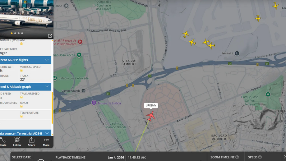 Emirates evita colisão na pista do aeroporto de Lisboa