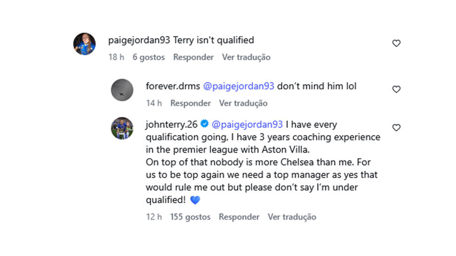 O comentário de Terry