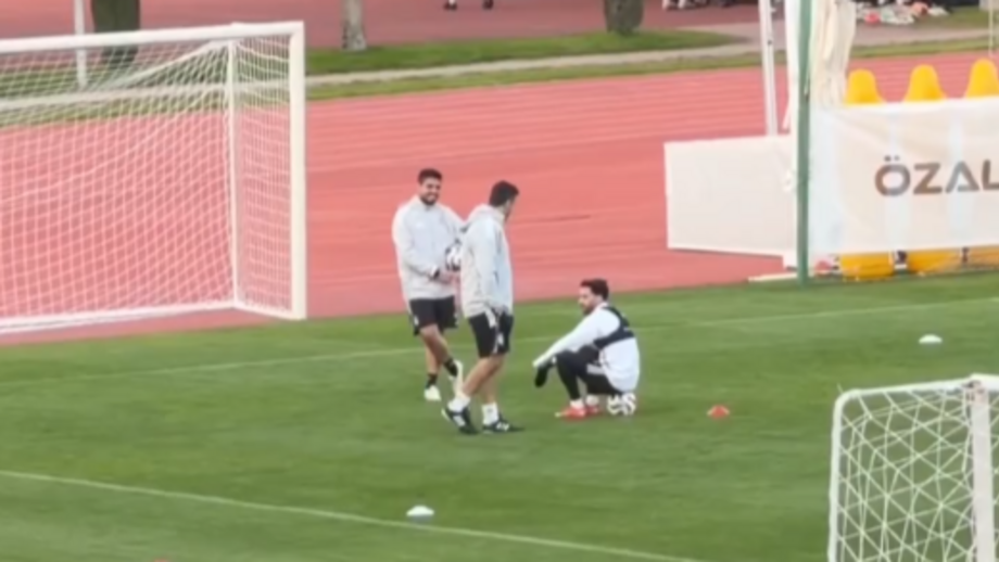 Imagens mostram avançado português a treinar separado da restante equipa