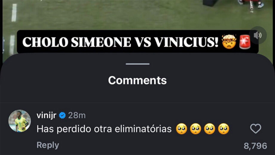 O comentário de Vinícius Jr.