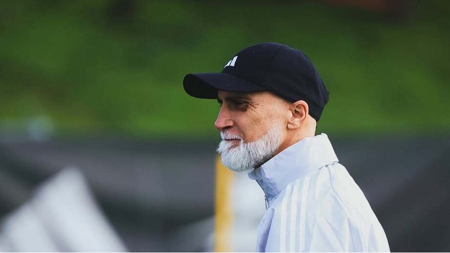 Álvaro Pacheco durante o treino