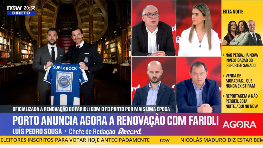 Declarações de Luís Pedro Sousa, chefe de redação de Record, no programa 'Record na Hora'