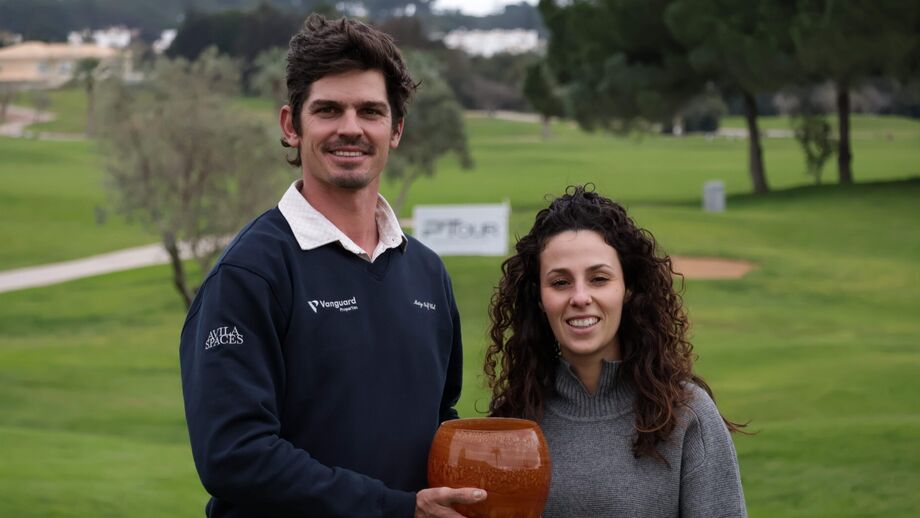 Pedro Figueiredo campeão e Nerea Dominguez Ariza, do Millennium Golf Course