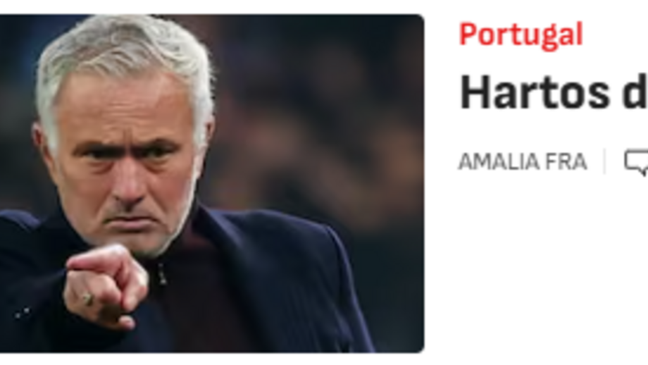 'Fartos de Mou', surge no 'AS'