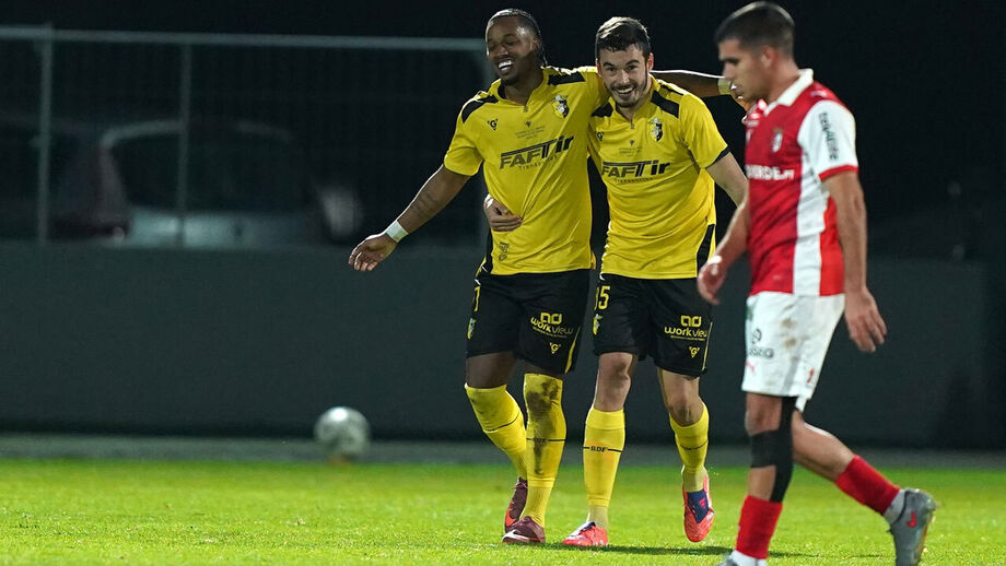 Carlos Daniel a comemorar golo marcado ao Sp. Braga