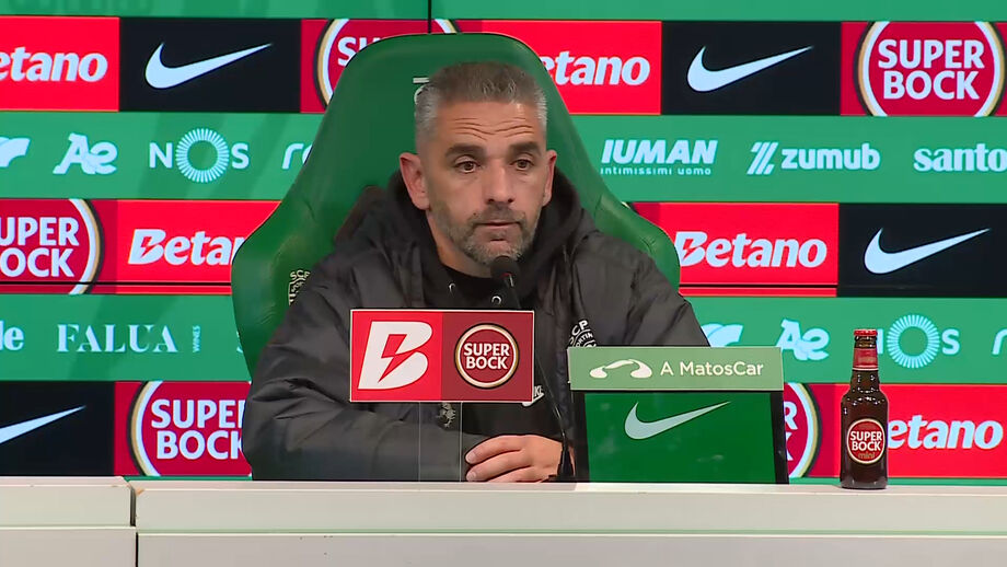 Treinador do Sporting bem-humorado