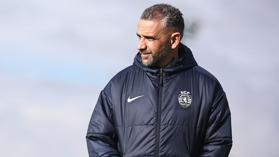 Rui Borges orienta treino do Sporting antes do jogo com o PSG